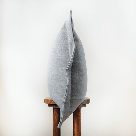 Light Denim Blue Linen Pillow with Flange 22x22
