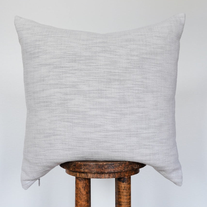 Grey Linen with Woven Striations Pillow 24x24