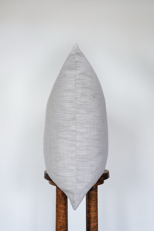 Grey Linen with Woven Striations Pillow 24x24