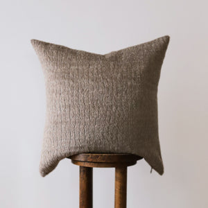 Brown Long Wool Pillow 22x22