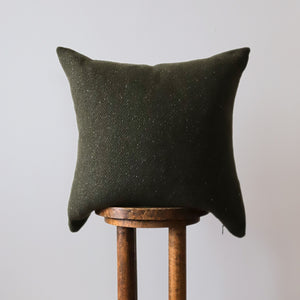 Vintage Army Green Wool Pillow 20x20