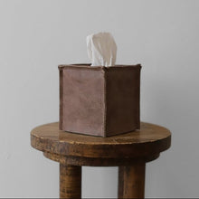 Load image into Gallery viewer, Cappuccino Brown Leather Single Tissue Box Cover
