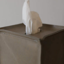 Load image into Gallery viewer, Mushroom Silver Brown Leather Single Tissue Box Cover
