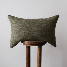 Load image into Gallery viewer, Woven Green Lumbar Pillow 16x24
