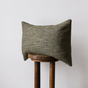 Woven Green Lumbar Pillow 16x24