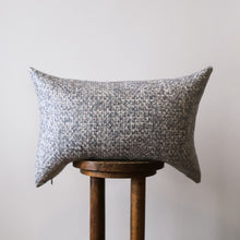 Load image into Gallery viewer, Off White, Grey Blue &amp; Brown Wool Lumbar Pillow 16x24
