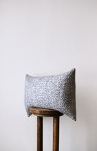 Load image into Gallery viewer, Off White, Grey Blue &amp; Brown Wool Lumbar Pillow 16x24
