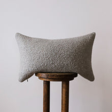 Load image into Gallery viewer, Grey Nubby Wool on Linen Lumbar Pillow 14x22
