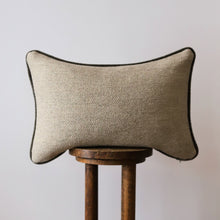 Load image into Gallery viewer, Cream Nubby Wool with Welt Lumbar Pillow 16x24
