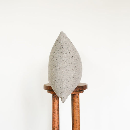 Heather Grey Wool with Black & Rust Flecking Pillow 16x24
