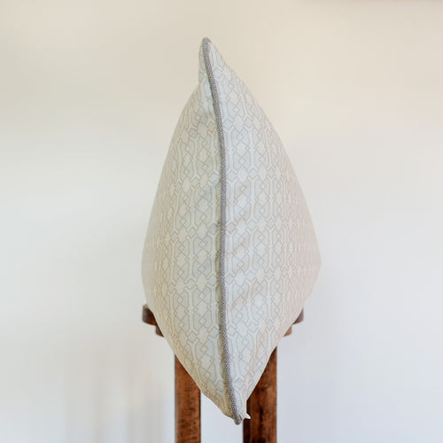 Cream Wool Geometric Pillow Set of 2 - 20x36