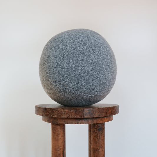 Grey Wool Blend 10" Ball Pillow