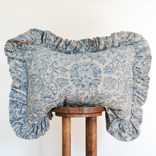 Vintage Floral RL with Ruffle Trim Pillow Set of 2 - 20x26