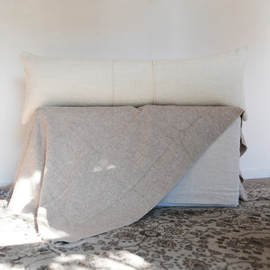 Butter Cloud Wool with Pleats Lumbar Pillow 16x48