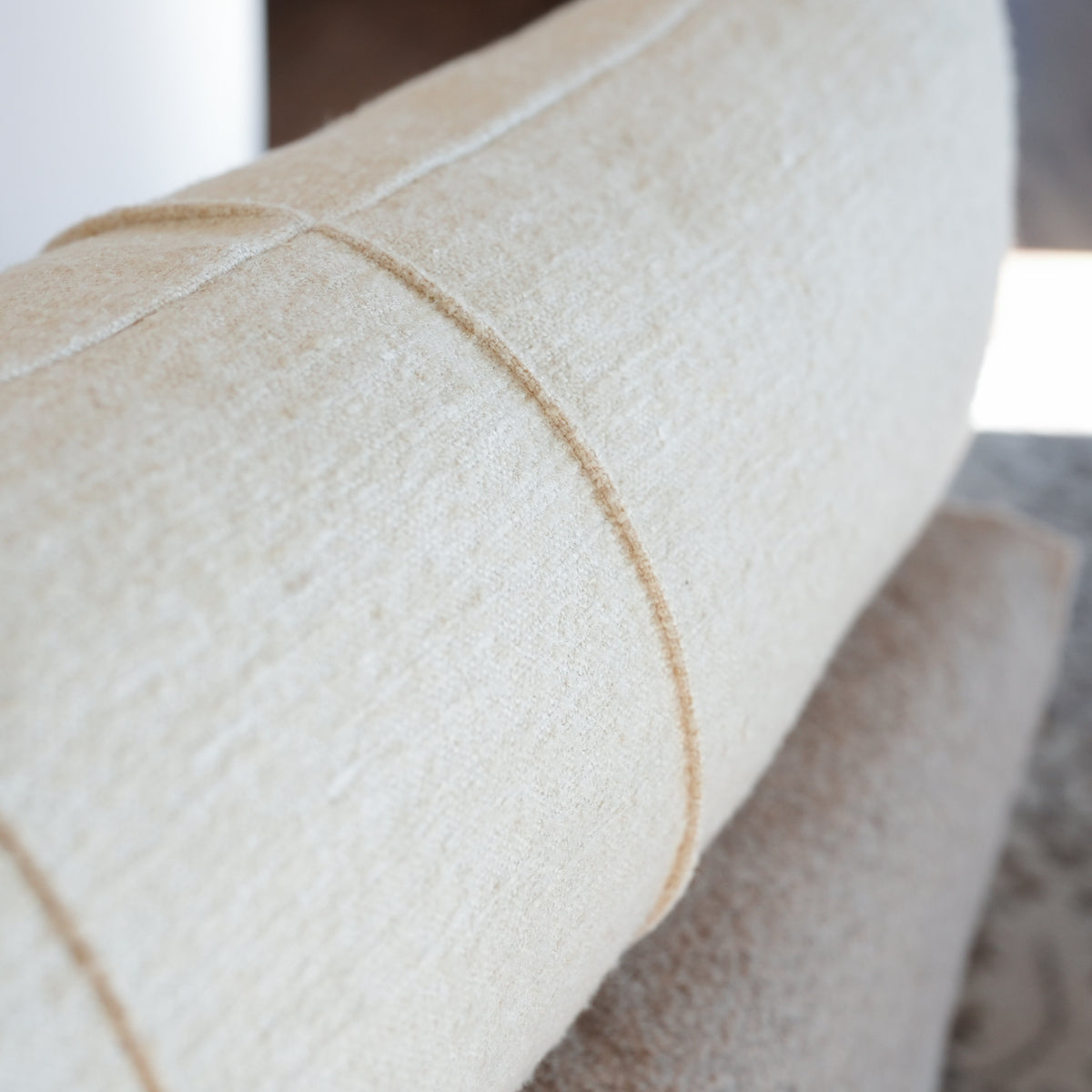 Butter Cloud Wool with Pleats Lumbar Pillow 16x48