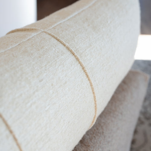 Butter Cloud Wool with Pleats Lumbar Pillow 16x48
