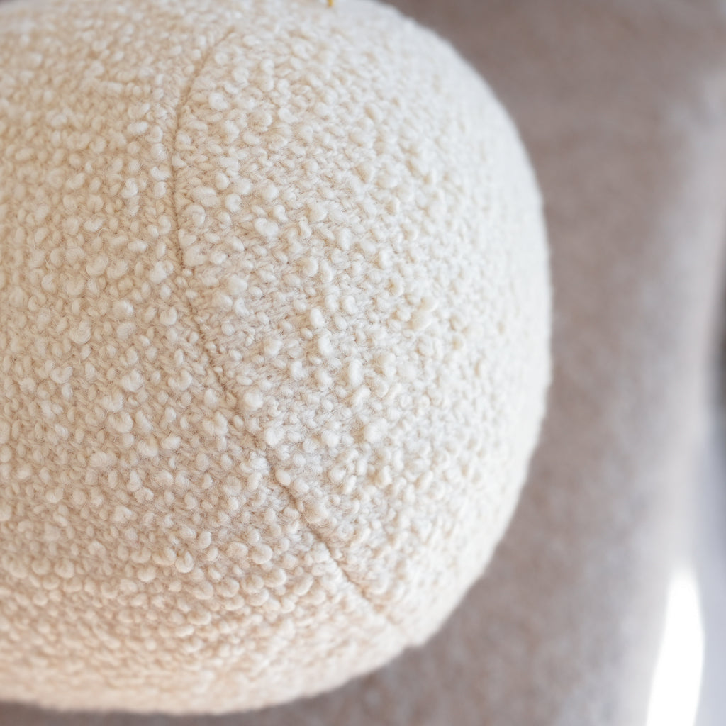 Off-White Nubby 10" Ball Pillow