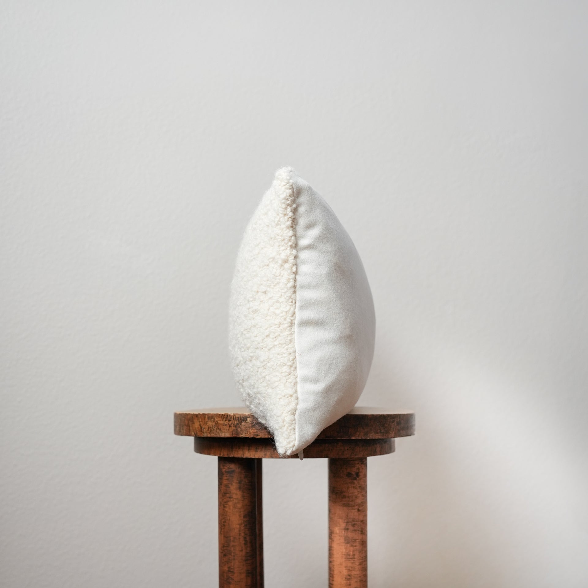 Cream Nubby Alpaca Boucle Lumbar Pillow 12x20