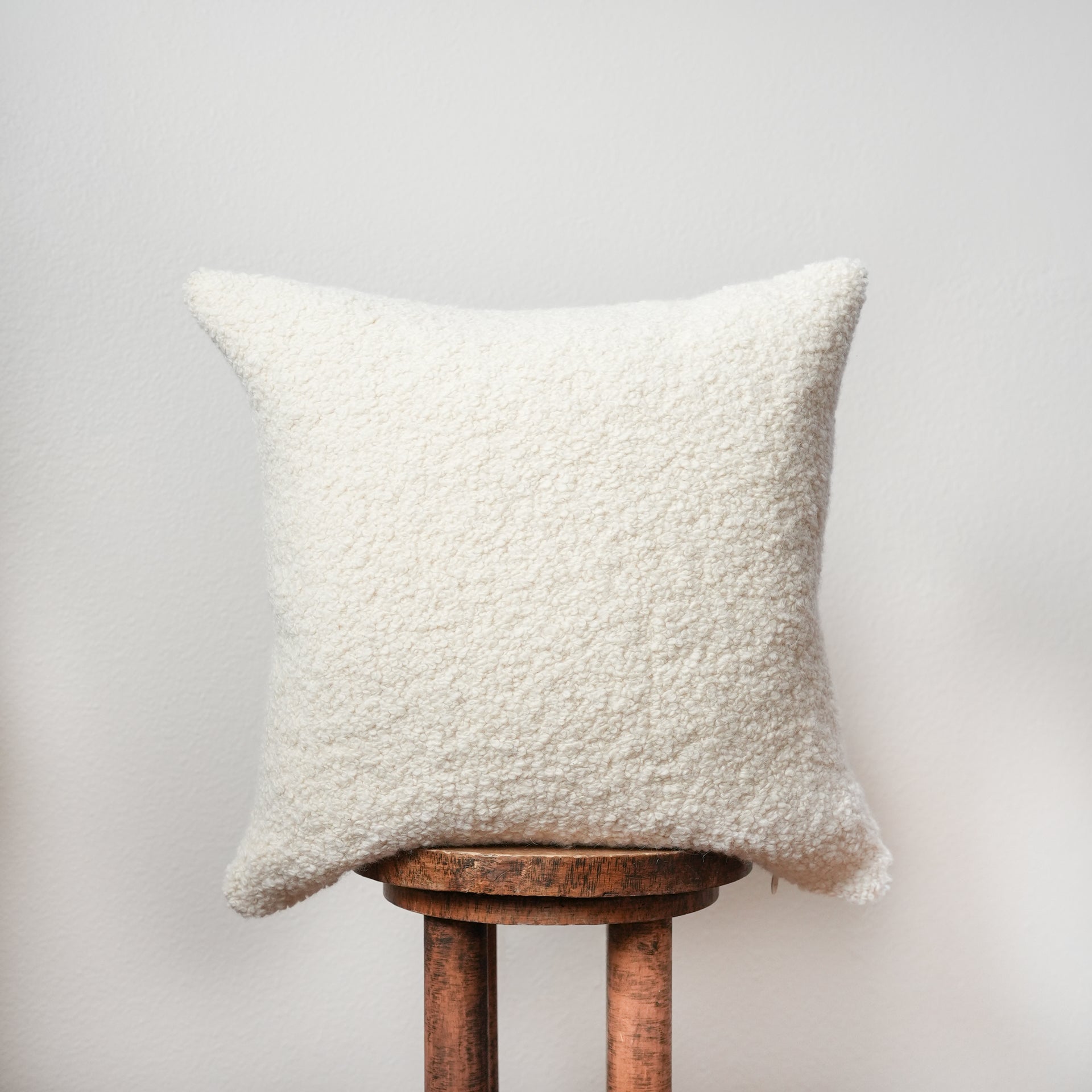 Cream Nubby Alpaca Boucle Pillow 20x20