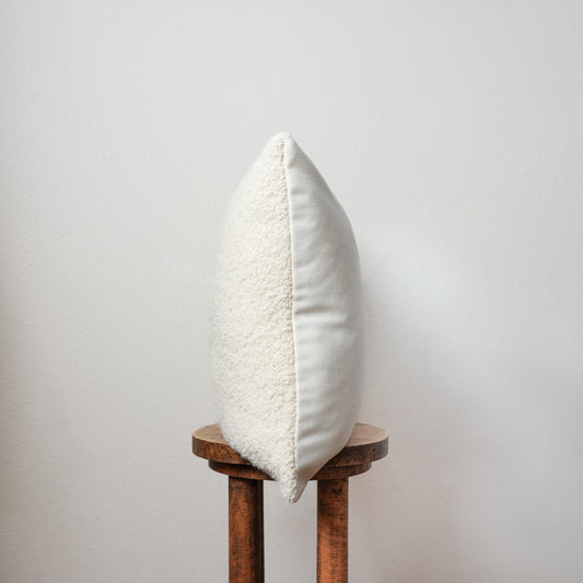 Cream Nubby Alpaca Boucle Pillow 20x20