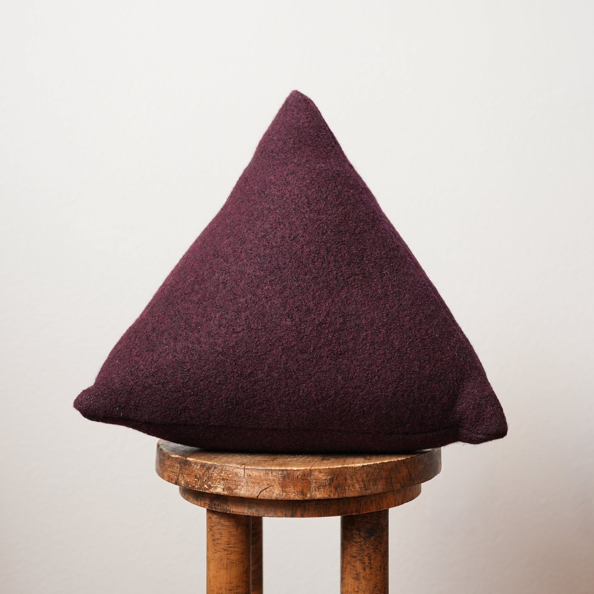 Plum Wool 14 H Triangle Pillow