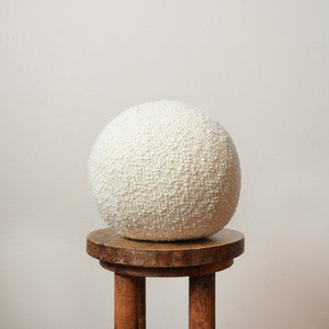 Off-White Nubby 10" Ball Pillow