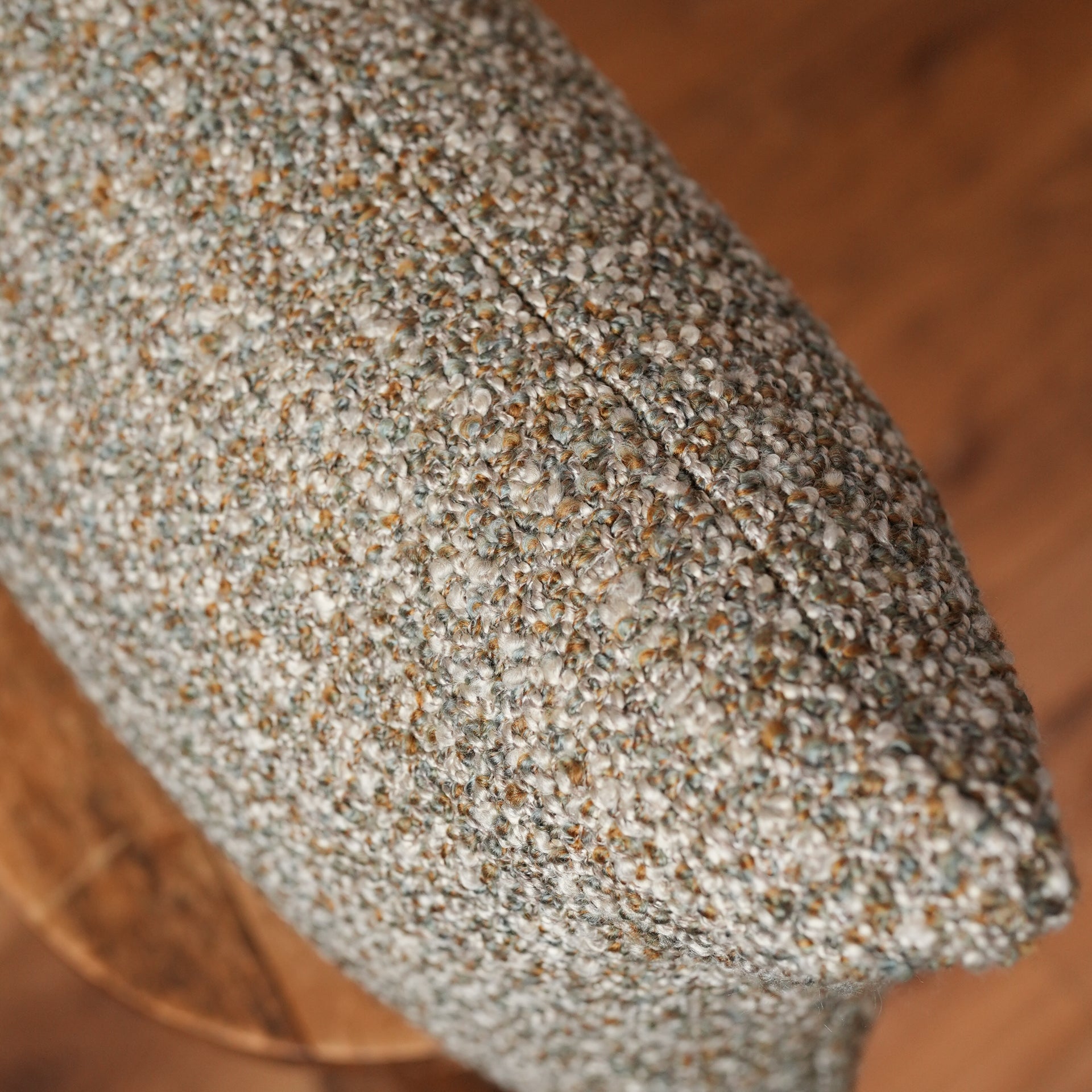 Silver, Turquoise, & Sea Green Woven Wool Lumbar Pillow 14x19