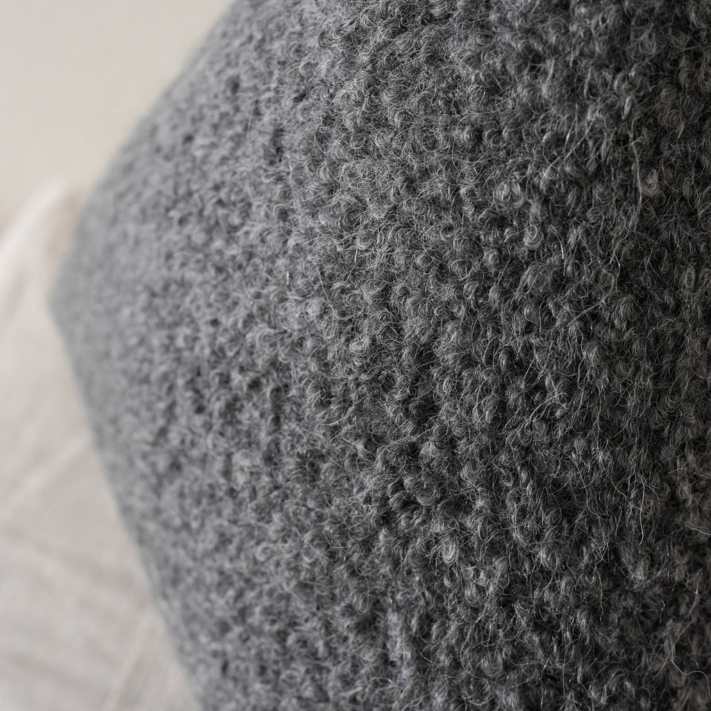 Steel Blue Alpaca Bouclé 14 H Triangle Pillow