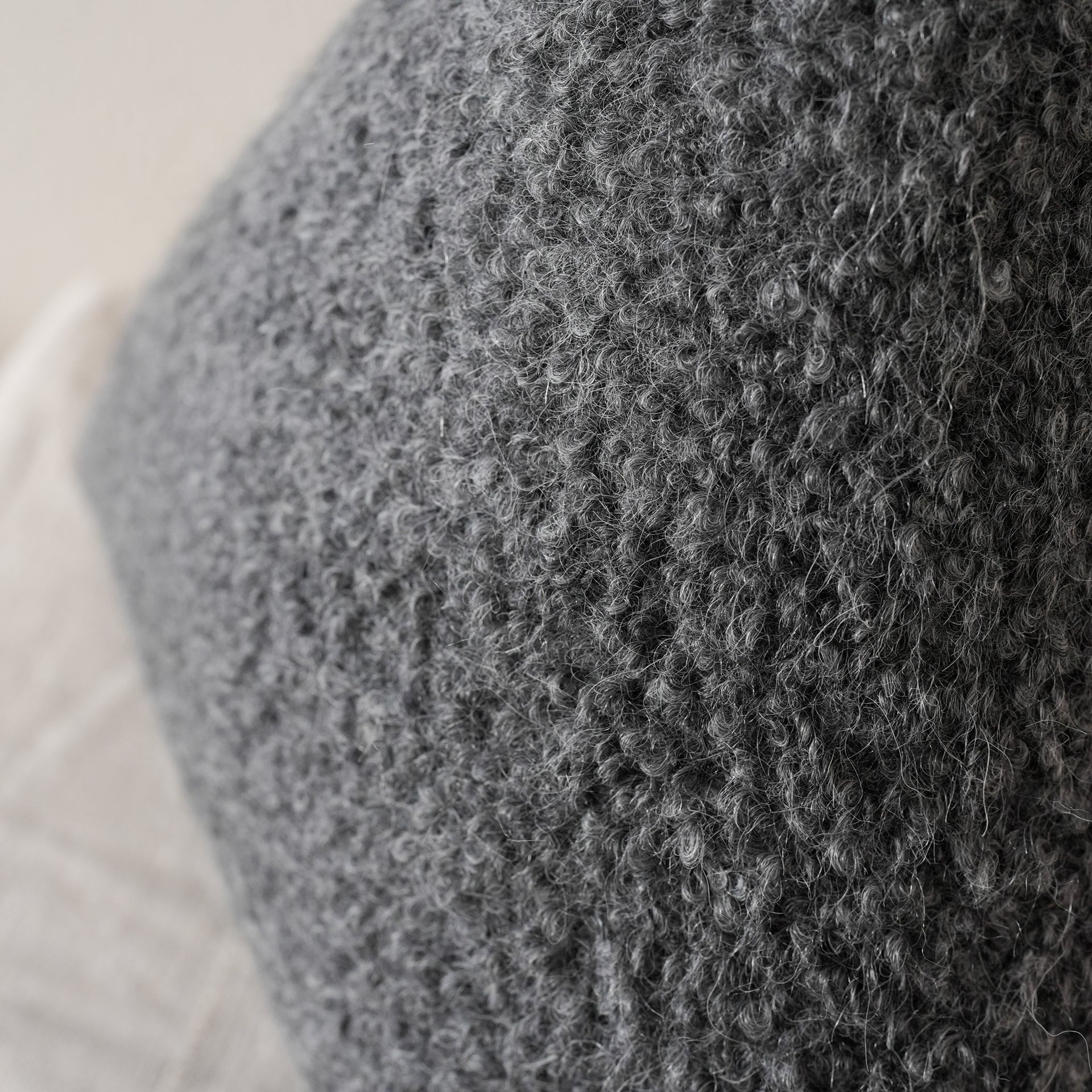 Steel Blue Alpaca Bouclé 14 H Triangle Pillow