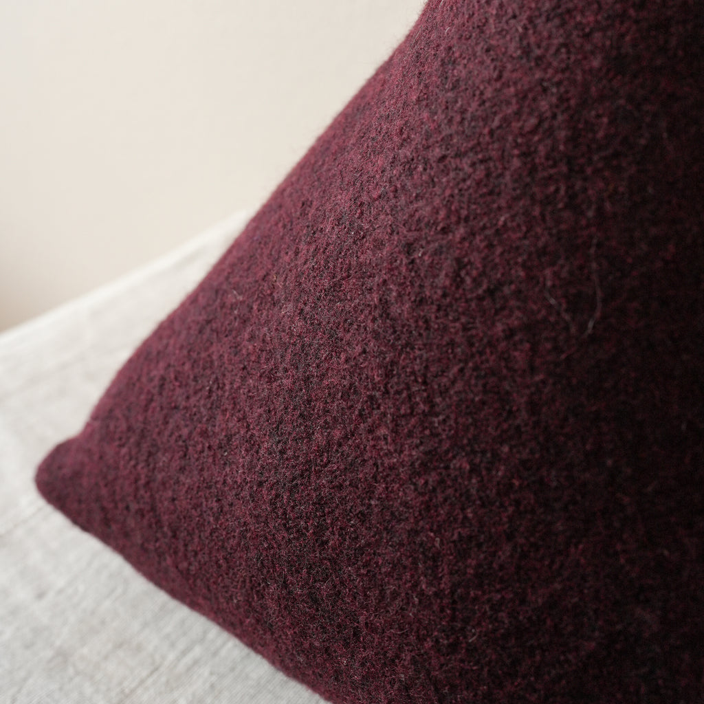 Plum Wool 14 H Triangle Pillow