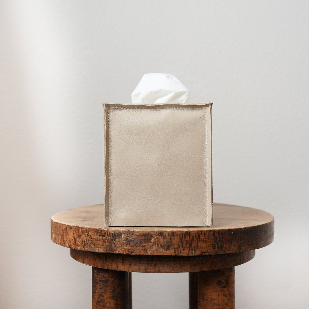 Matte Sand Leather Single Tissue Box Cover