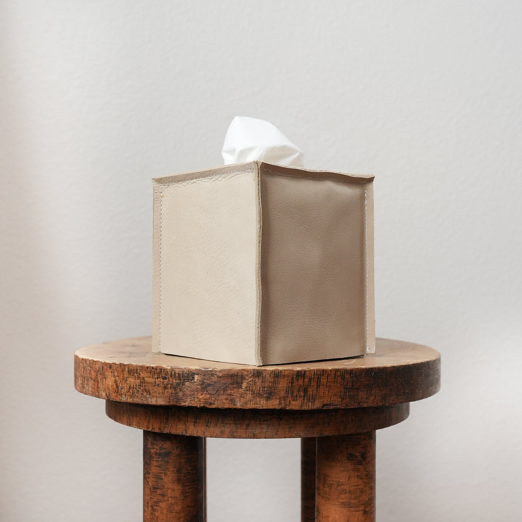 Matte Sand Leather Single Tissue Box Cover