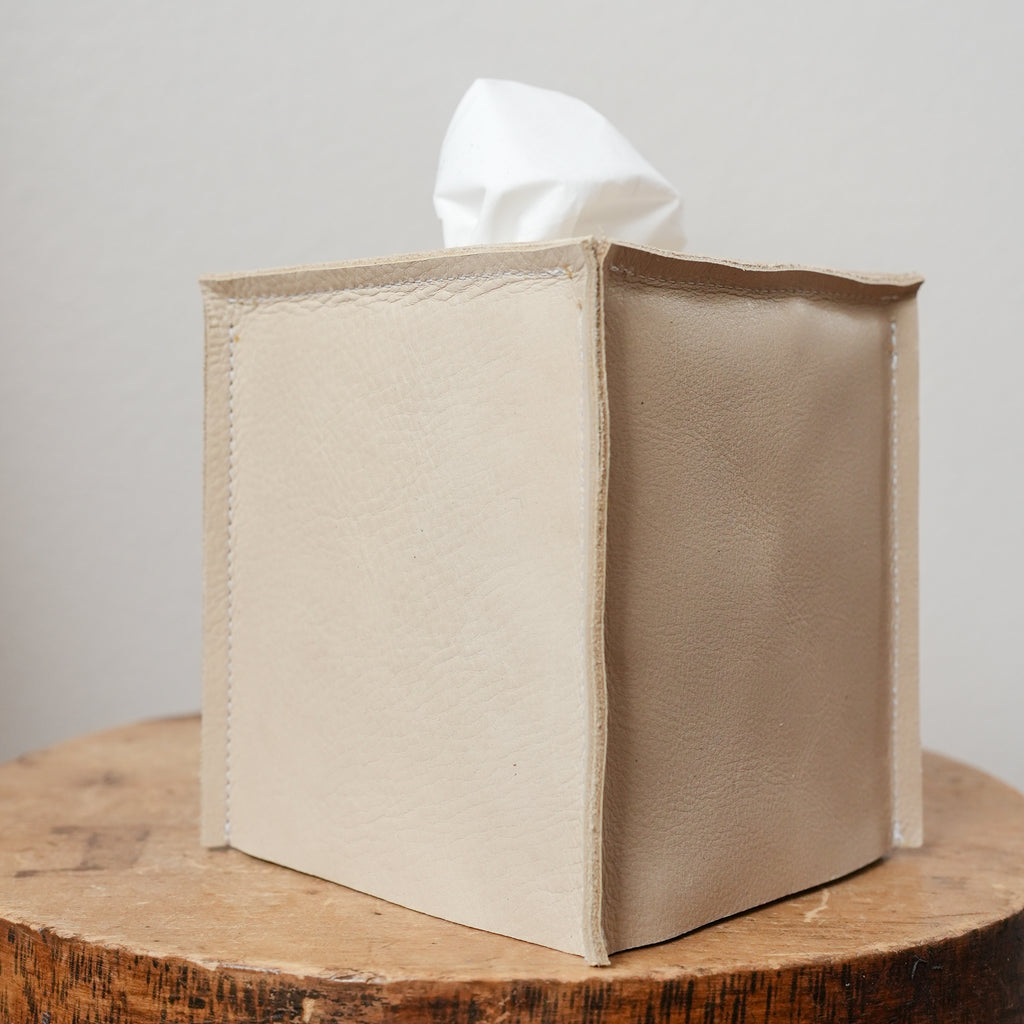 Matte Sand Leather Single Tissue Box Cover