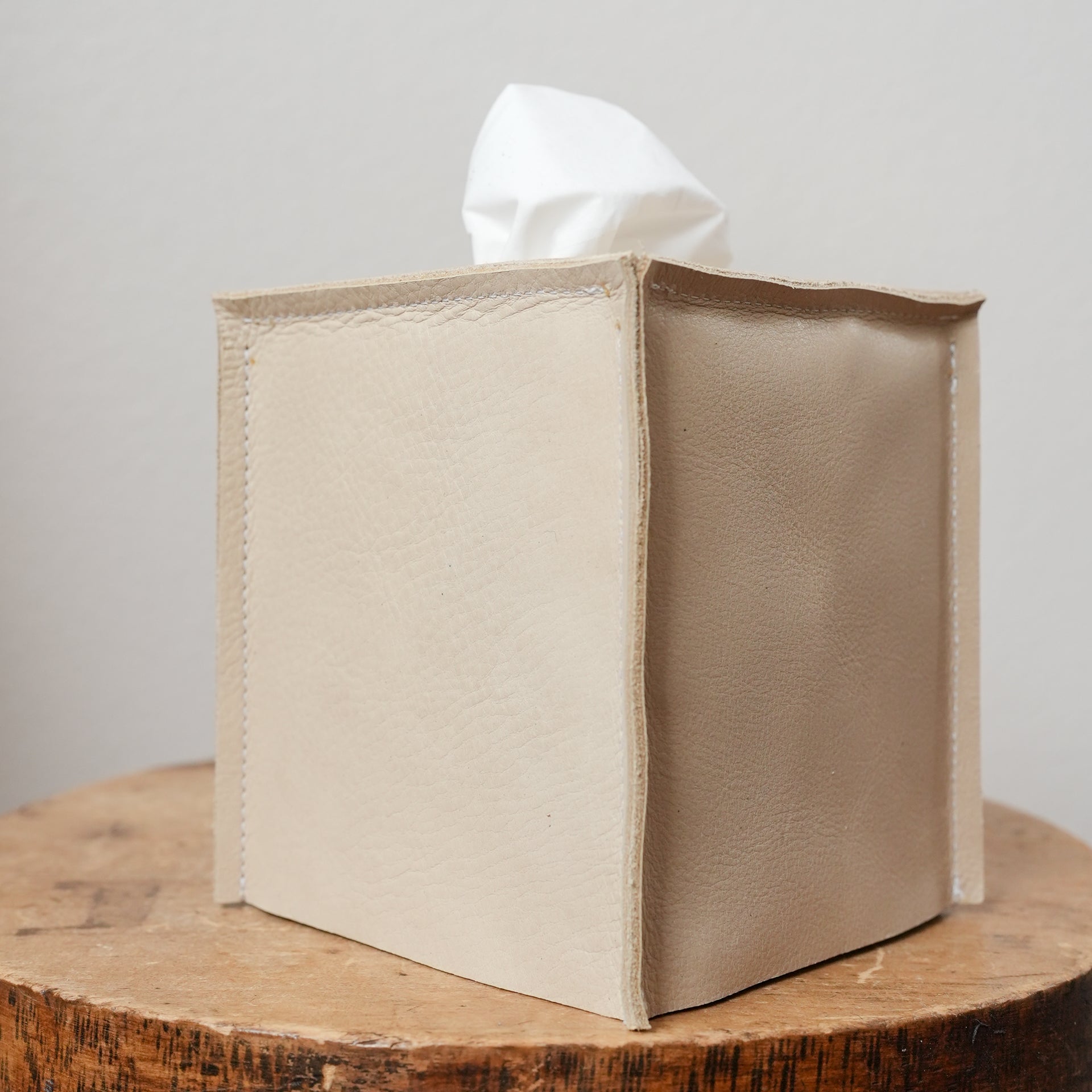 Matte Sand Leather Single Tissue Box Cover