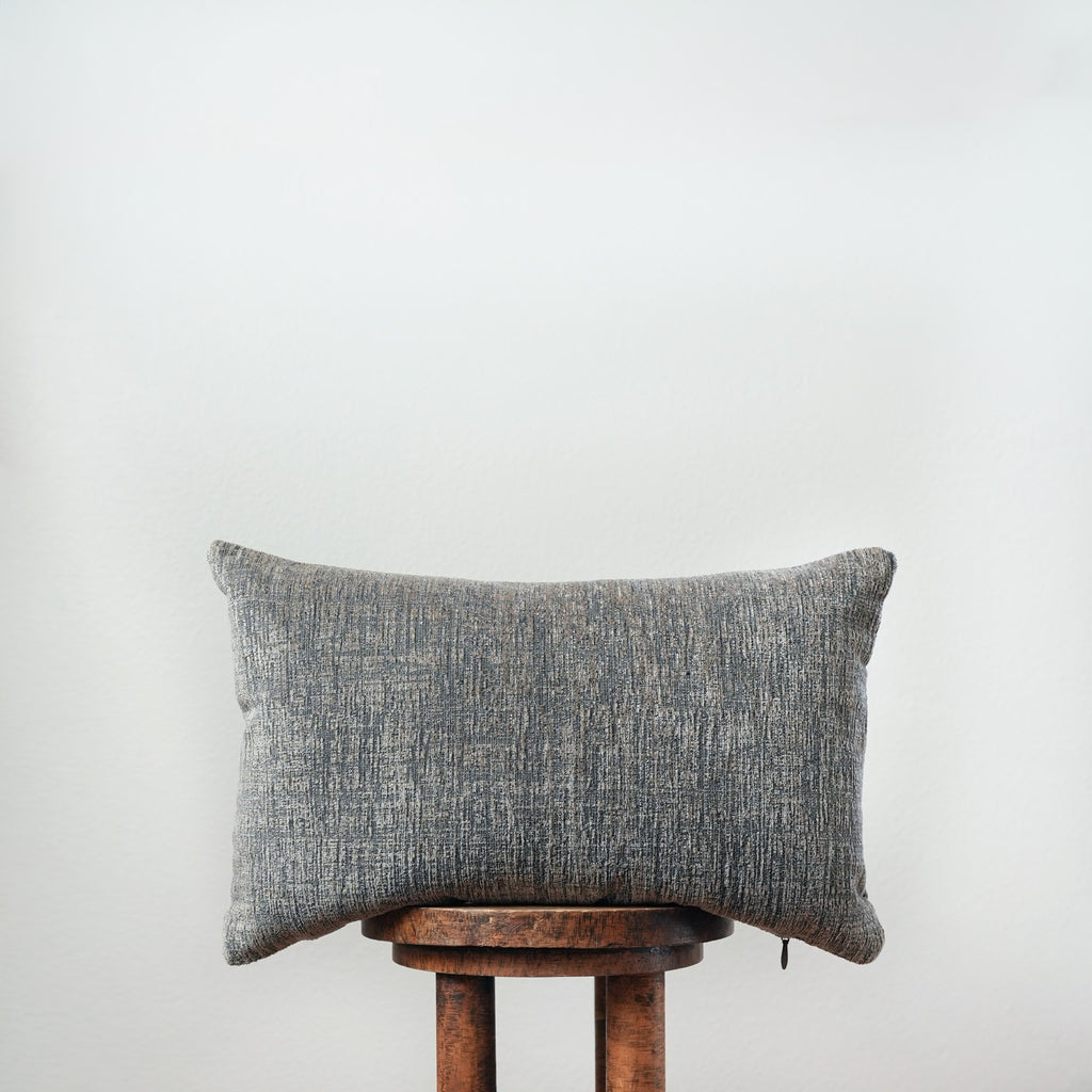 Brown and Black Striated Chenille Lumbar Pillow 14x22