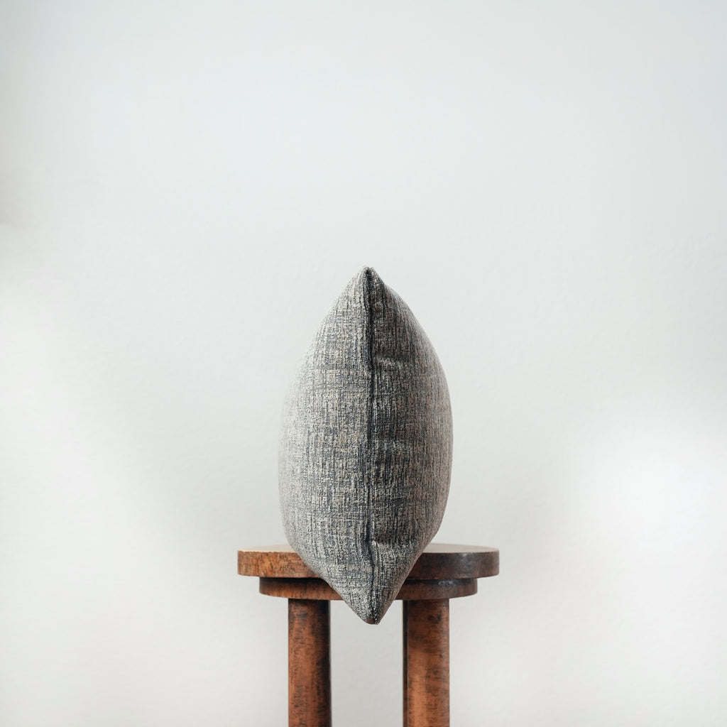 Brown and Black Striated Chenille Lumbar Pillow 14x22