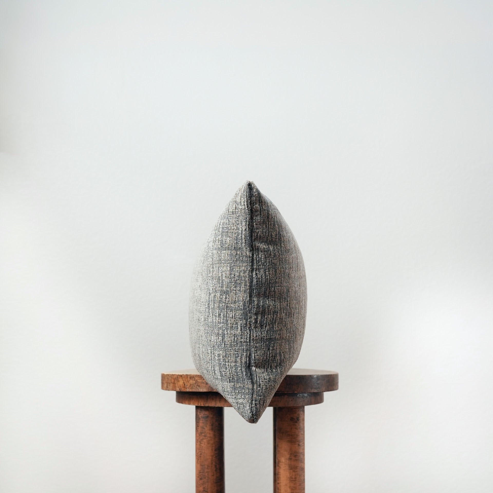 Brown and Black Striated Chenille Lumbar Pillow 14x22