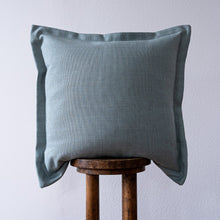 Load image into Gallery viewer, Light Blue Linen with Wide Flange Pillow 22x22
