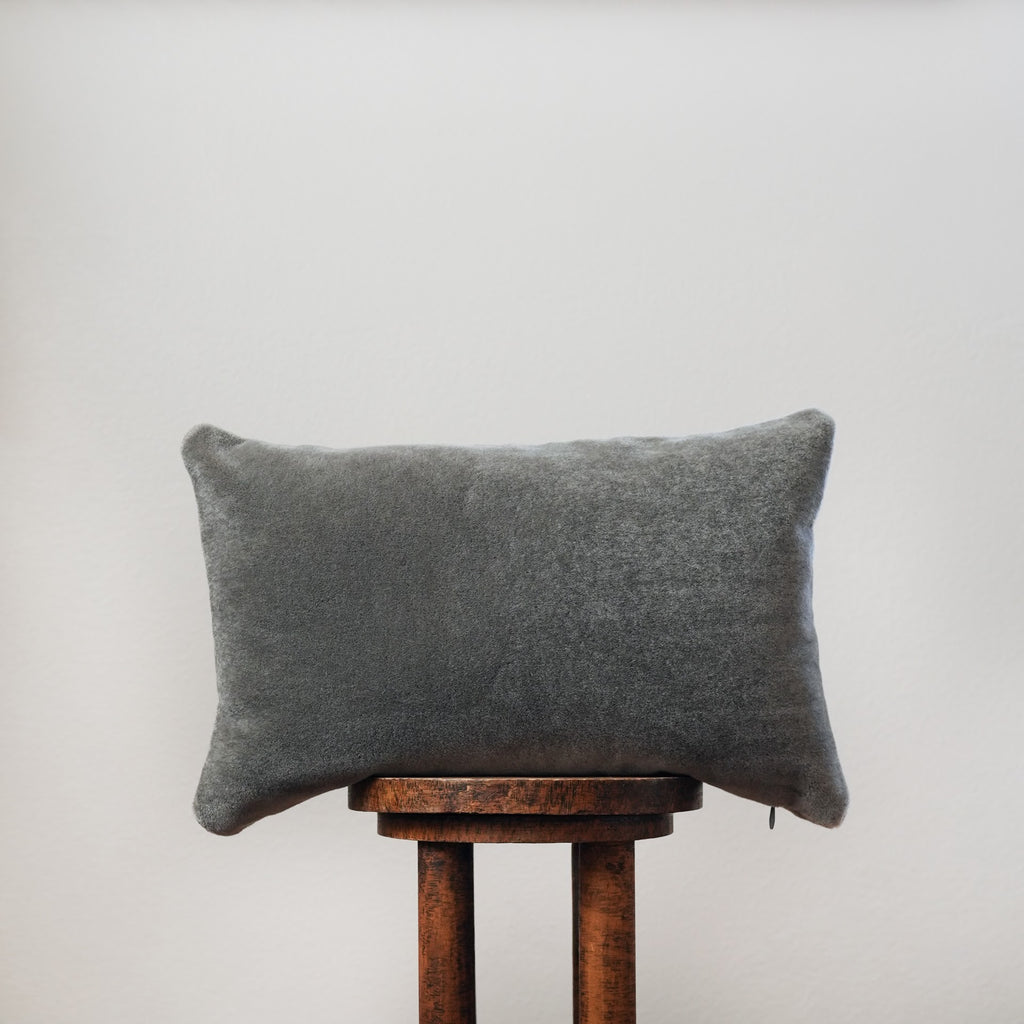 Grey-Green Mohair Lumbar 14x22