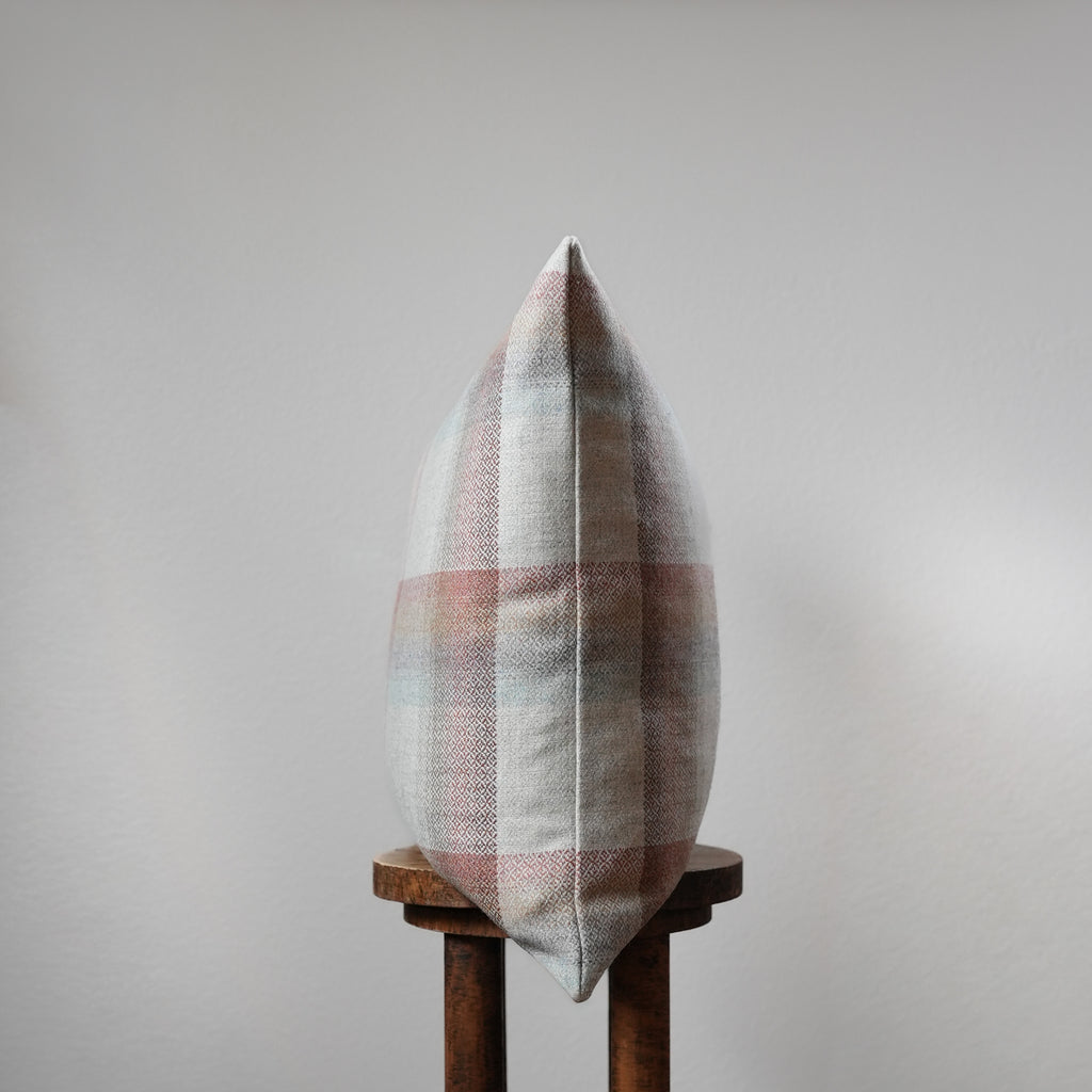 Colorful Plaid Wool Pillow 22x22