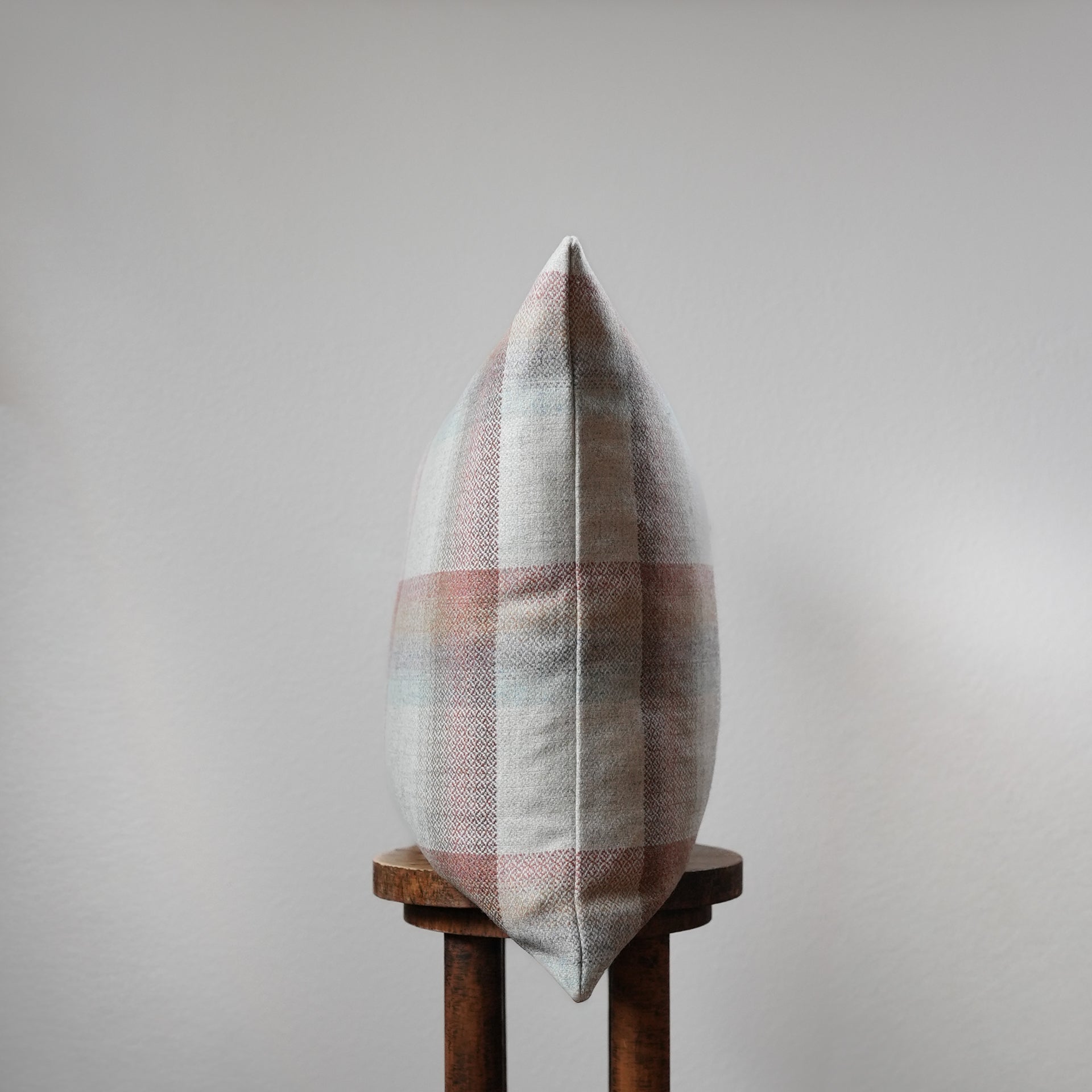 Colorful Plaid Wool Pillow 22x22