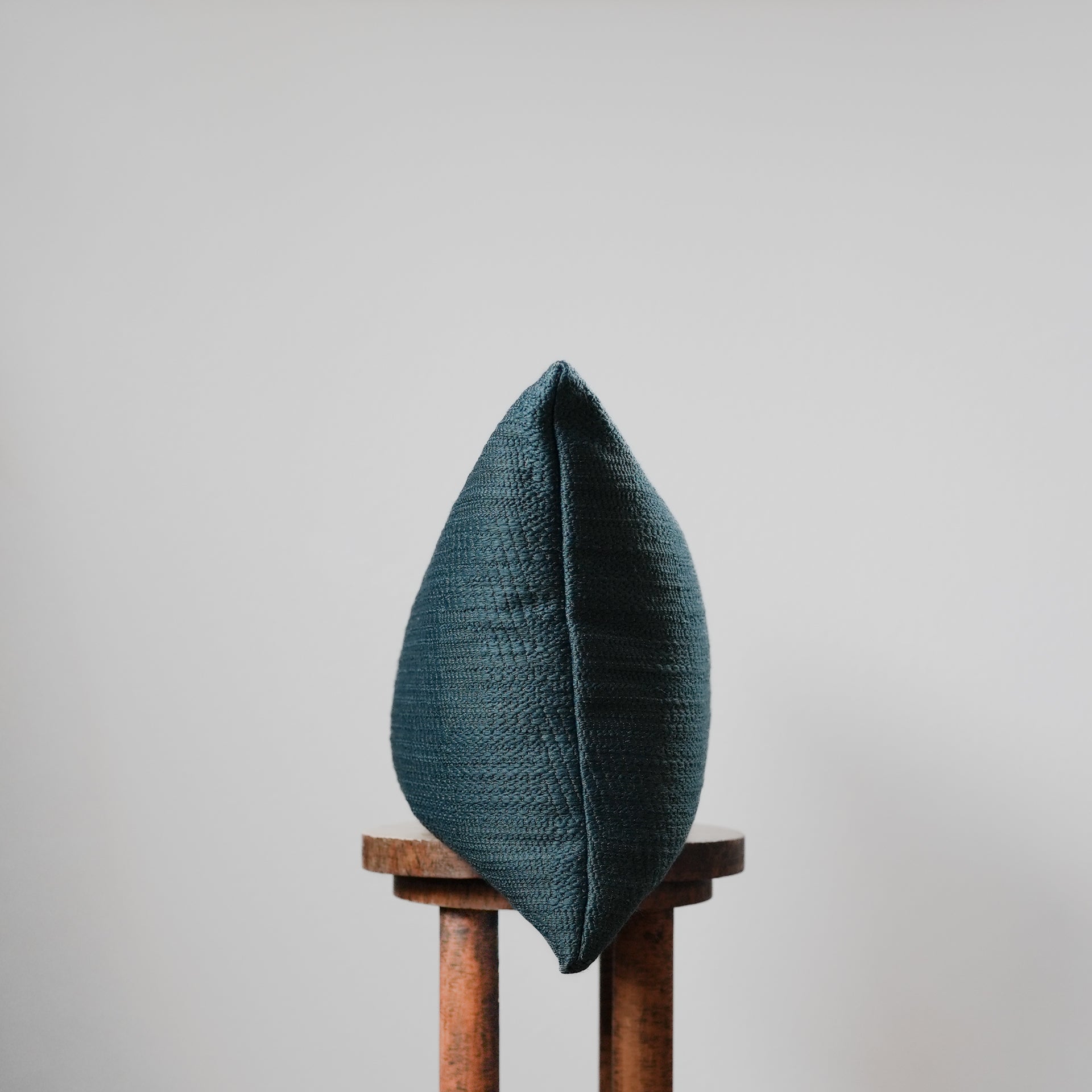 Turquoise Woven Geometric Pattern with Gold Pillow 16x24