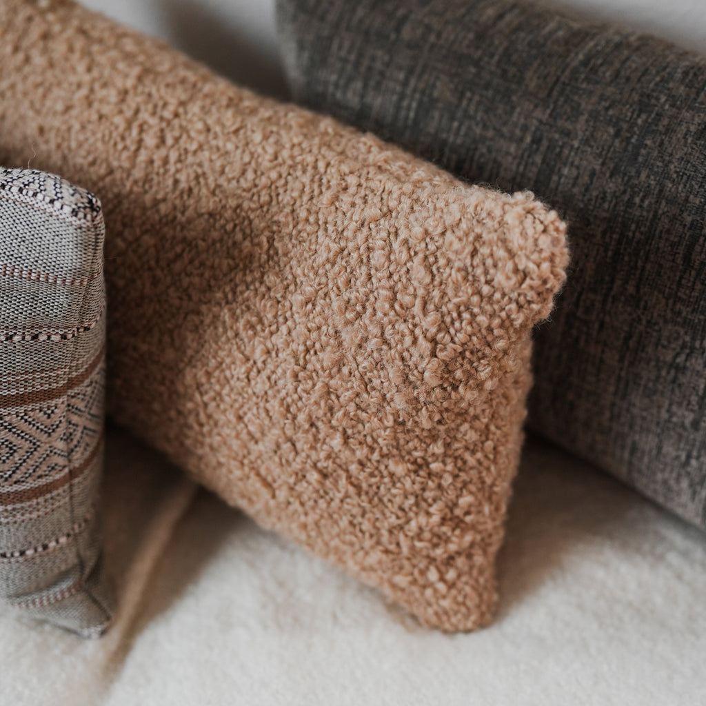 Camel Nubby Bouclé Lumbar 12x20