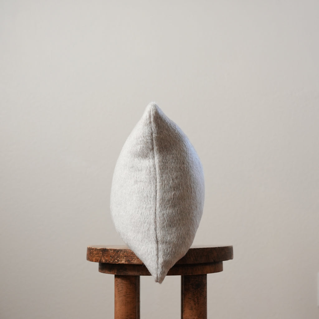 Grey Alpaca Lumbar Pillow 12x18