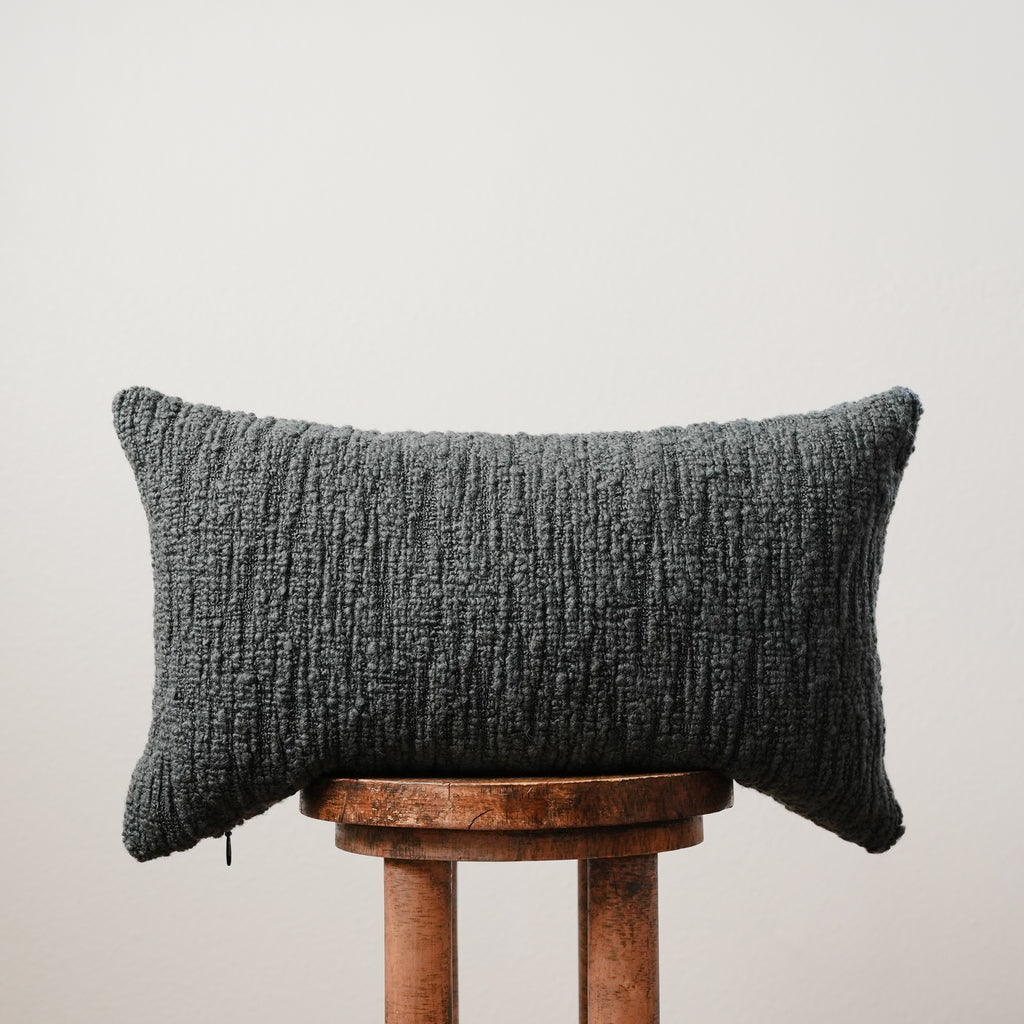 Grey Green Wool with Striations Lumbar 13x22