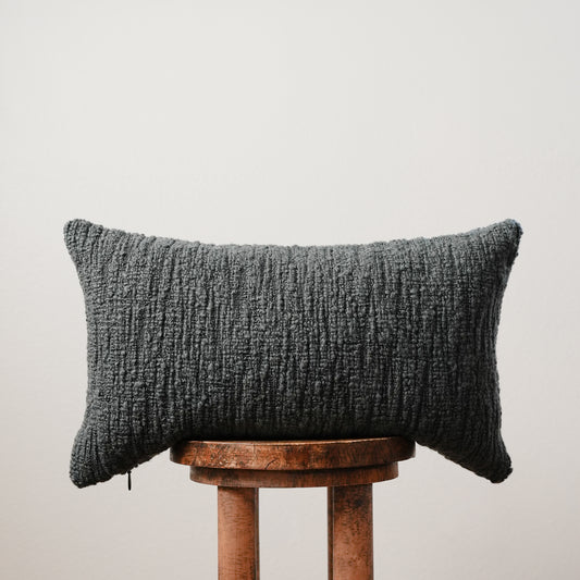 Grey Green Wool with Striations Lumbar 13x22