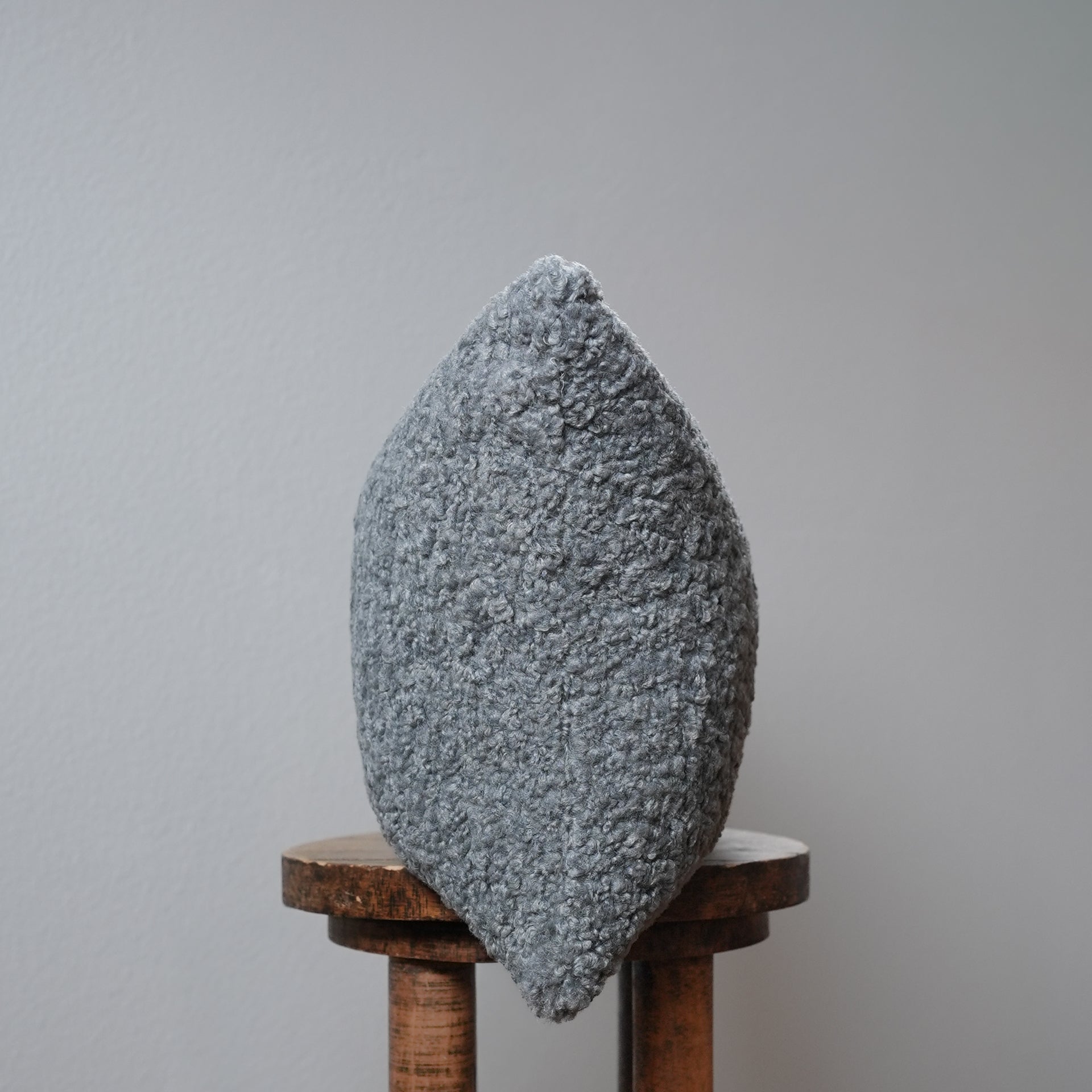 Curly Grey Boucle Pillow 14x20