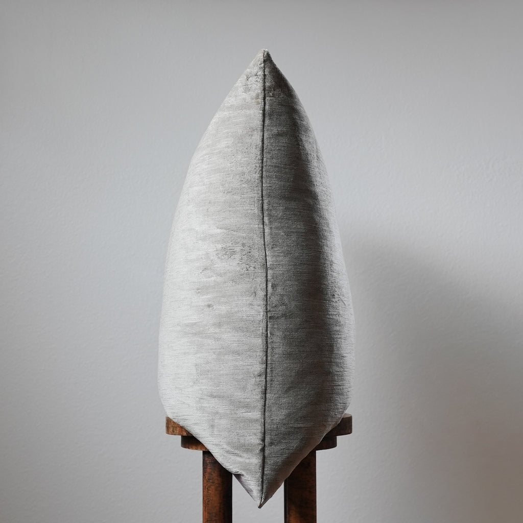 Beige Linen Velvet with Striations Pillow Set of 3 - 26x26