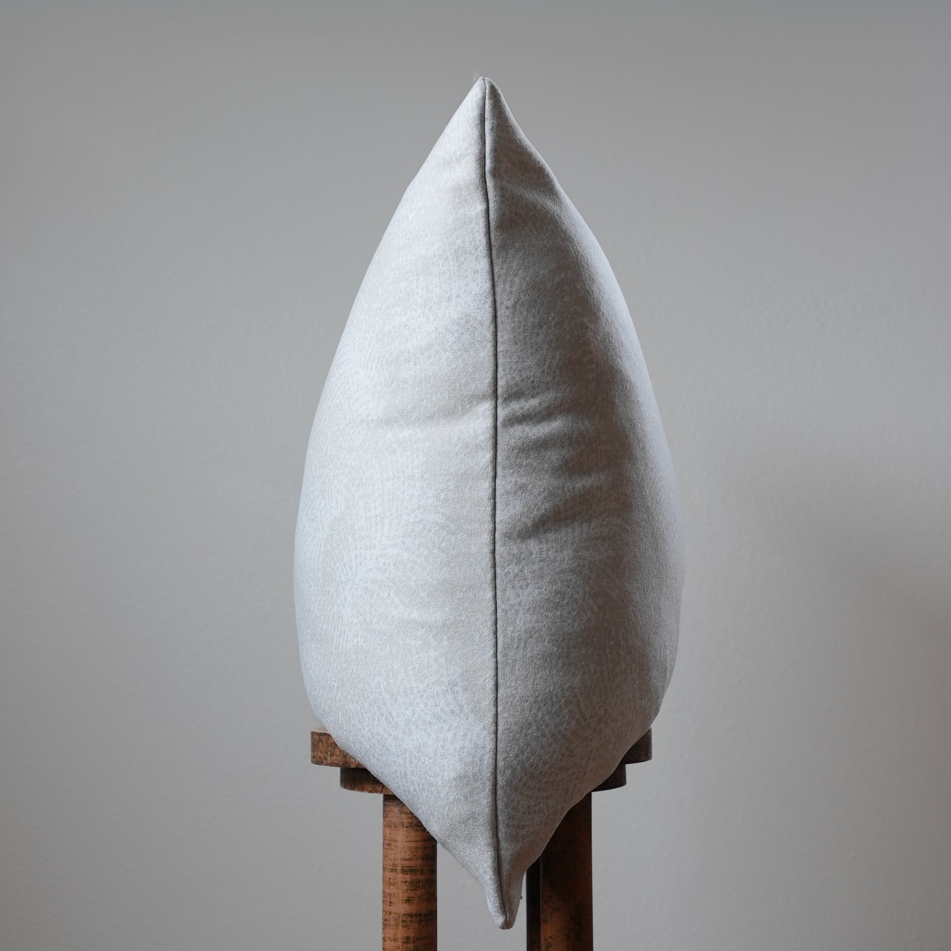 Cream, Grey, and Beige Feathered Wool Pillow Set of 3 - 26x26