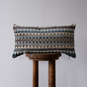 Nordic Colored Pattern Lumbar Pillow 12x22
